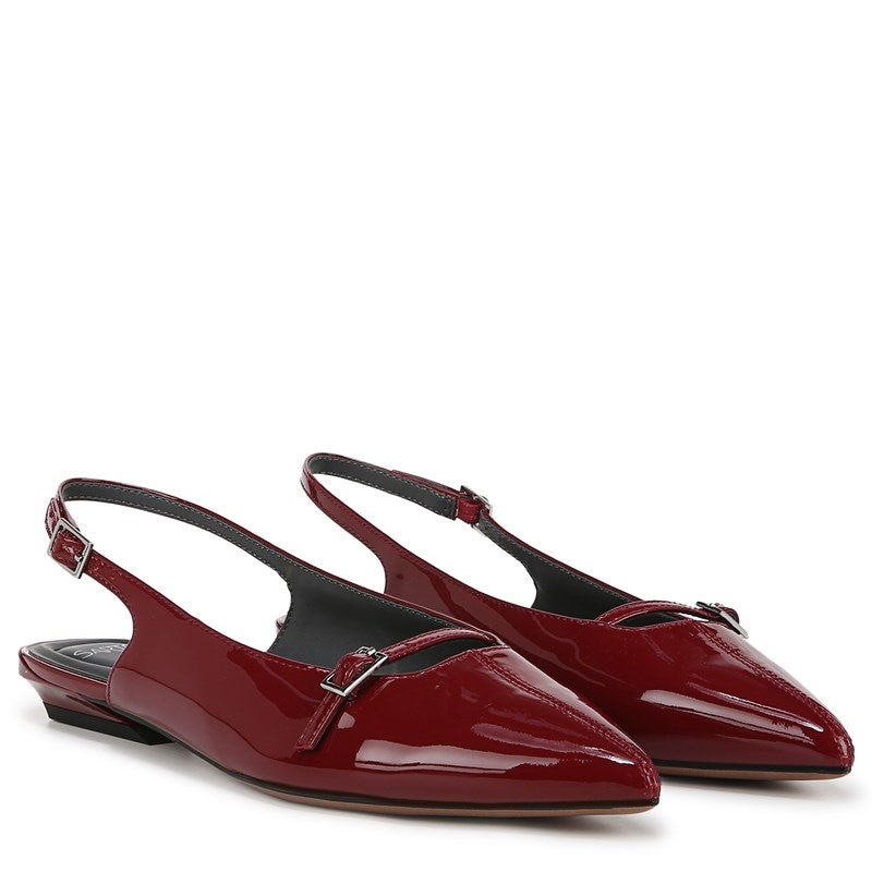 Sarto by Franco Sarto Women's Emma Mary Jane Slingback Shoes (Gothic Red Patent Leather) - Size 6.0 M