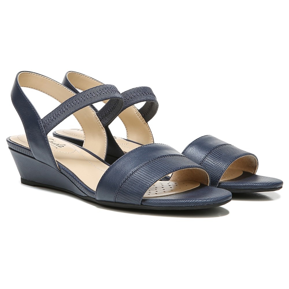 WONDER FULL LIFE ramie DEEL 墨色 LifeStride Women's Yuma Wedge Sandal | Famous Footwear