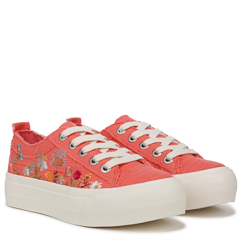 Blowfish Malibu Women's Sadie-Sun Platform Sneakers (Pink Canvas) - Size 10.0 M