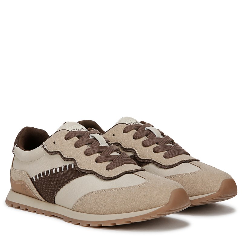 Blowfish Malibu Women's Valley Lace Up Sneakers (Cream/Chocolate Faux Leather) - Size 7.0 M