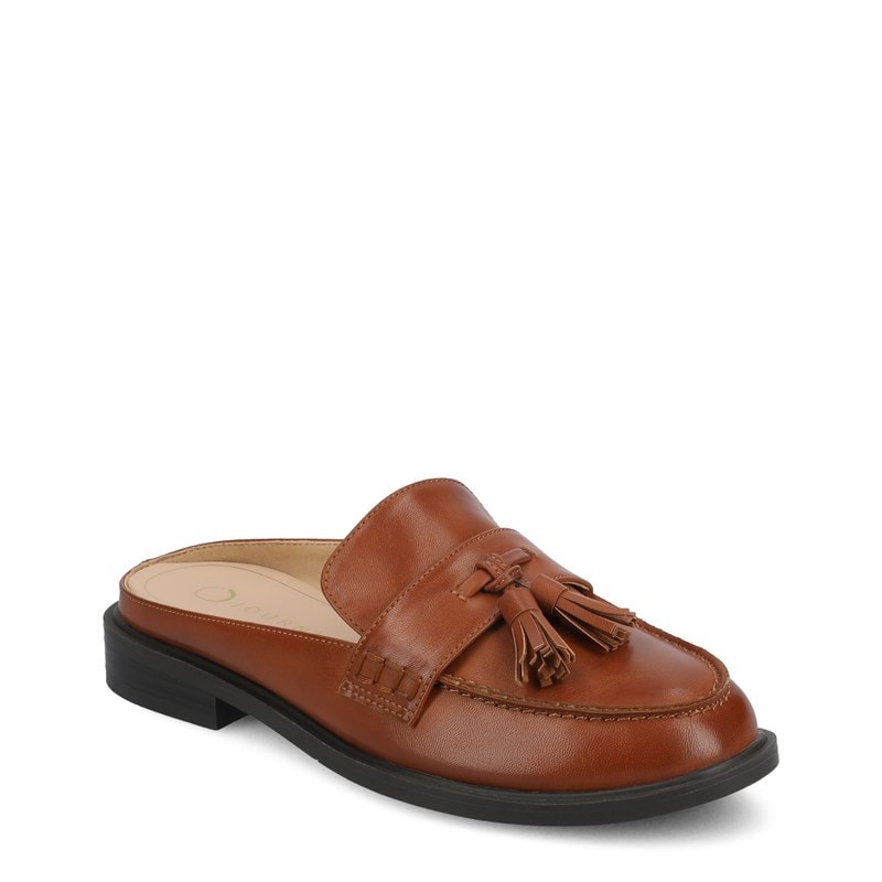 Journee Women's Azura Tassel Mule Loafers (Cognac) - Size 8.5 M