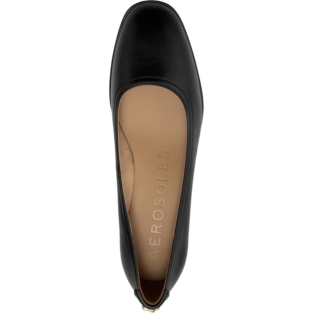 Aerosoles Women's Roma Dress Wedge, Black, 8.5M