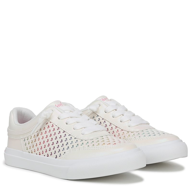 Blowfish Malibu Kids' Playlist-K Slip On Sneaker Little/Big Kid Shoes (White Multi Faux Leather) - Size 5.0 M