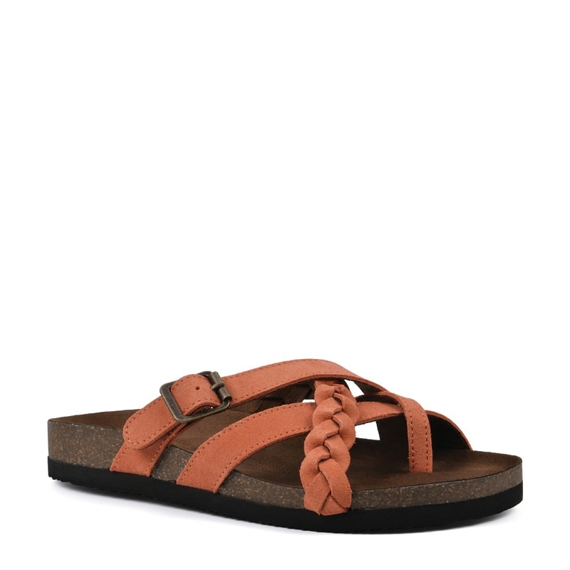White Mountain Women's Harrington Footbed Sandals (Aperol Spritz Suede) - Size 5.0 M