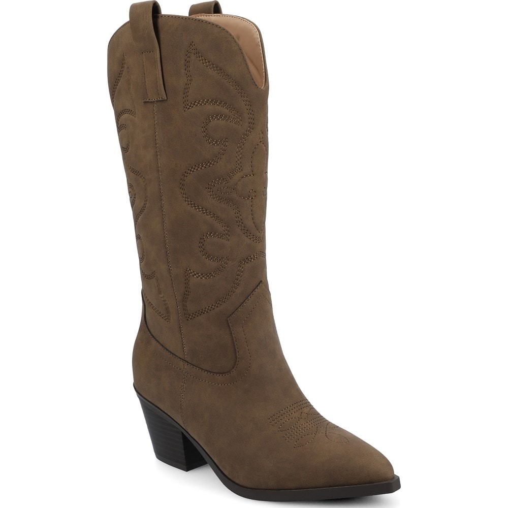 Journee Women's Chantry Knee High Cowboy Boot Famous Footwear