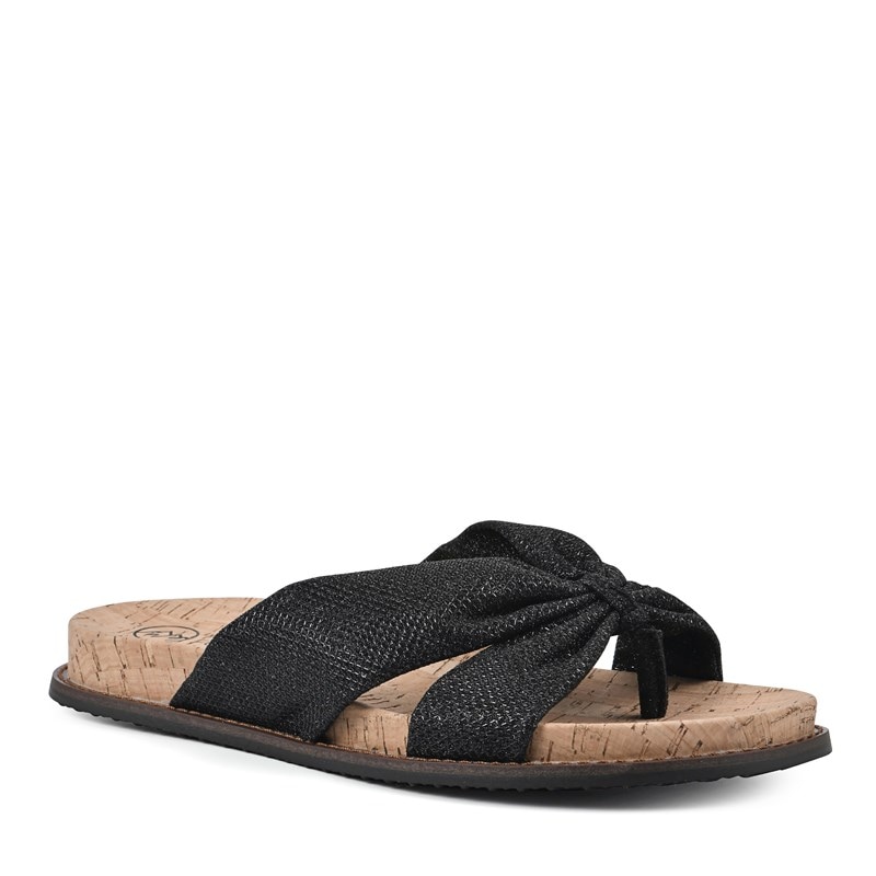 White Mountain Malanga Sandal Women s Black Size 8 Sandals Footbed