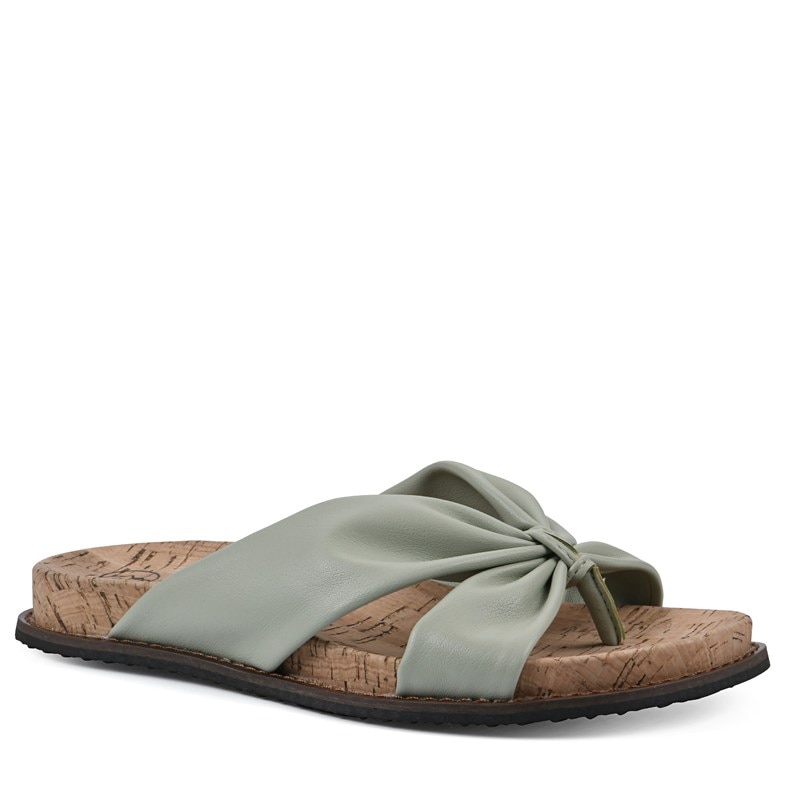 White Mountain Women's Malanga Flip Flop Sandals (Pale Green) - Size 7.0 M