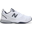 White/Navy Leather