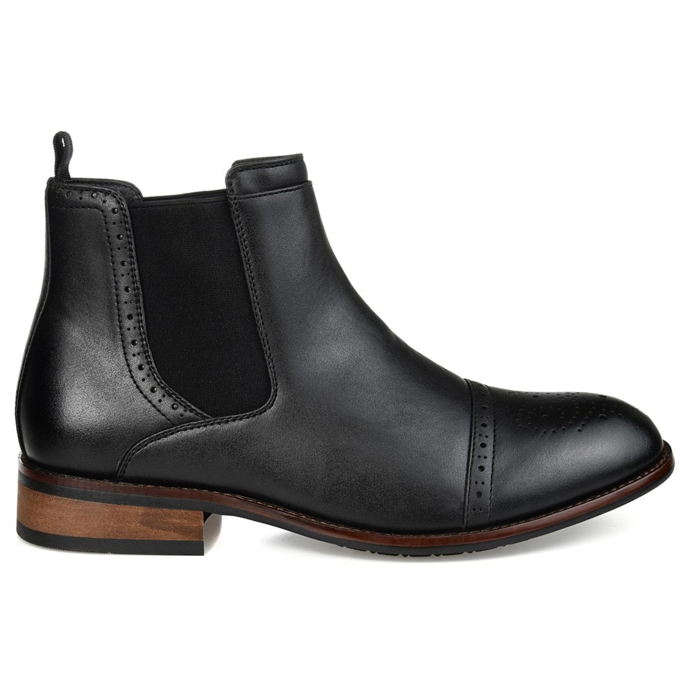 (取寄) バンス メンズ ギャレット キャップ トゥ チェルシー ブーツ Vance Co. men Garrett Cap Toe Chelsea Boot Tan Man-made Vance Co. Men's Garrett Cap Toe Chelsea Boot | Famous Footwear