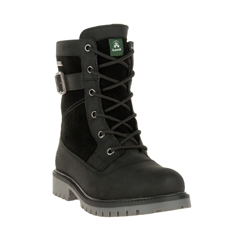 Kamik Women's Rogue Mid Waterproof Winter Boots (Black Leather) - Size 10.0 M