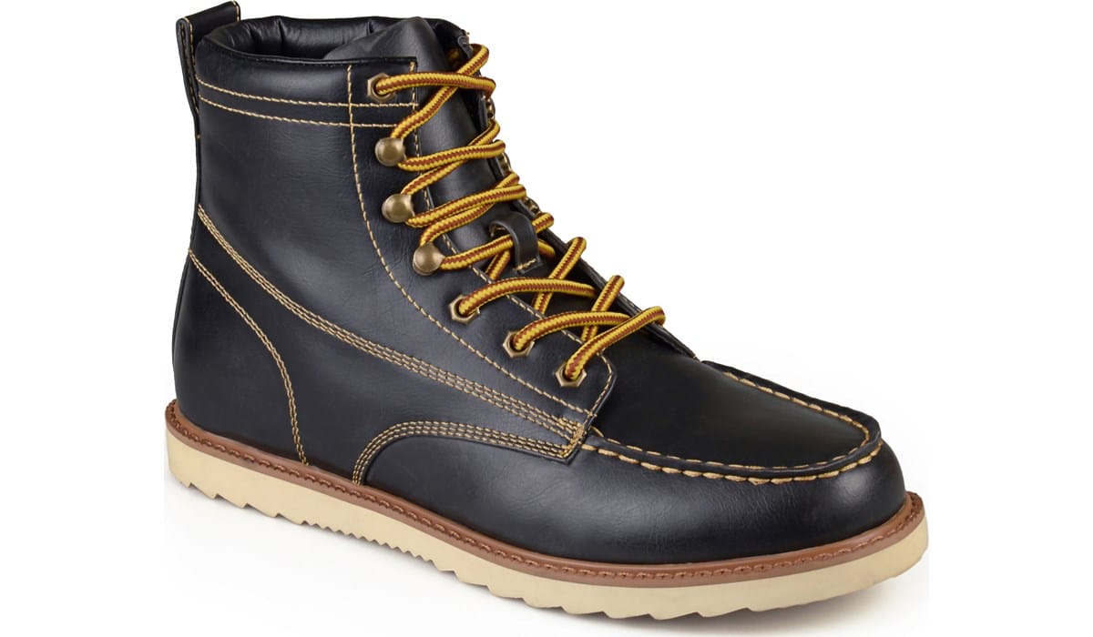 Vance Co. Men's Wyatt Mock Toe Boot, Black 9.5