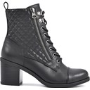 Black Tumbled Faux Leather