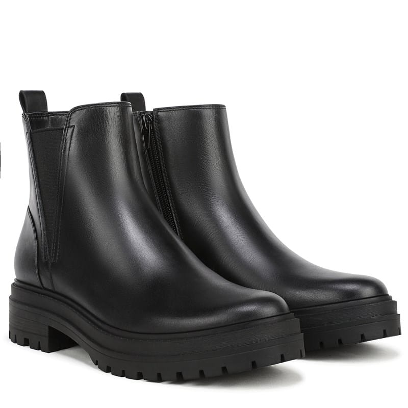 Vionic Women's Slip On Mule Boots (Black Tumbled Leather) - Size 6.0 M