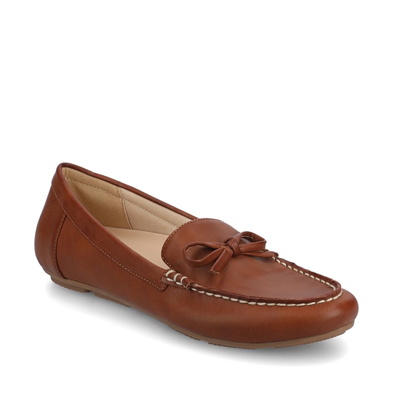 Journee Women's Novella Medium And Wide Width Driving Tie Loafers (Cognac) - Size 11.0 W