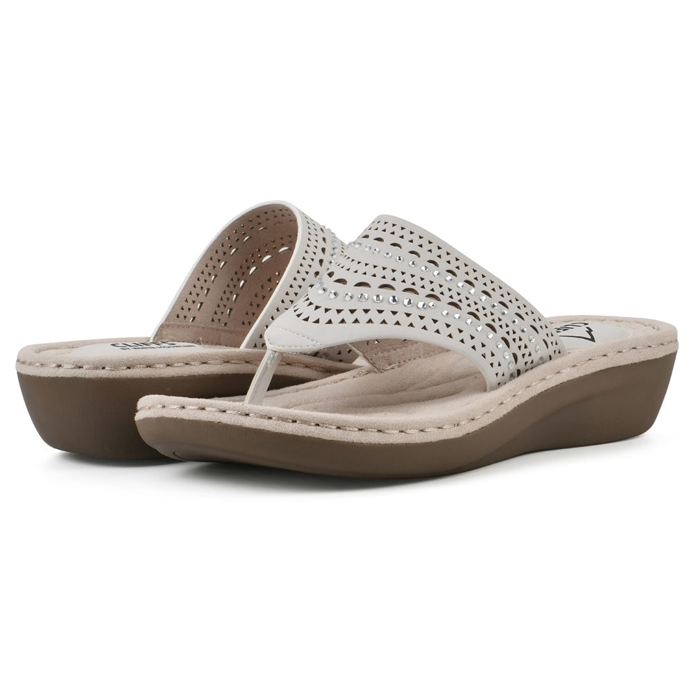 Cliffs by White Mountain Women's Comate Flip Flop Wedge Sandal