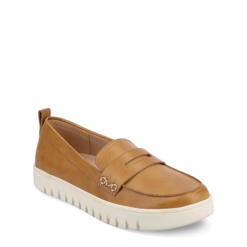 Journee Women's Tayla Medium And Wide Width Penny Loafers (Tan) - Size 9.0 W