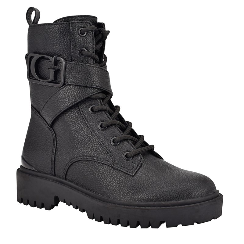 Guess Women's Orana Combat Boots (Black Synthetic) - Size 9.5 M