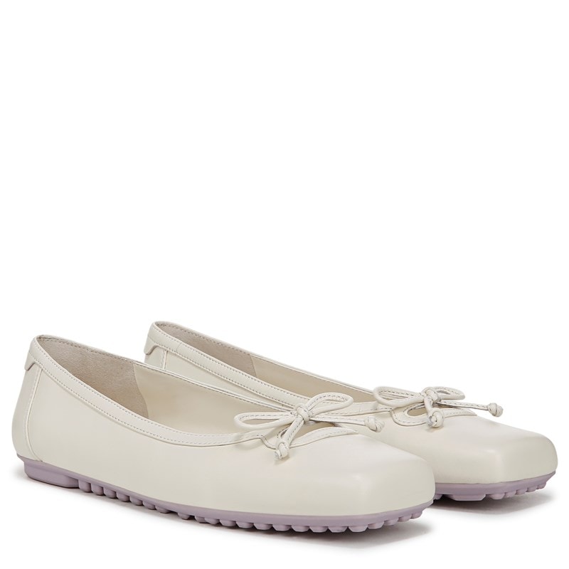 Franco Sarto Women's Imara Ballet Flat Shoes (Cream White Leather) - Size 7.5 M