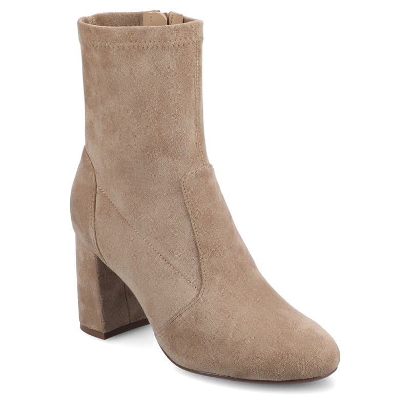 Journee Women's Vivia Stretch Almond Toe Dress Booties (Taupe) - Size 8.5 M
