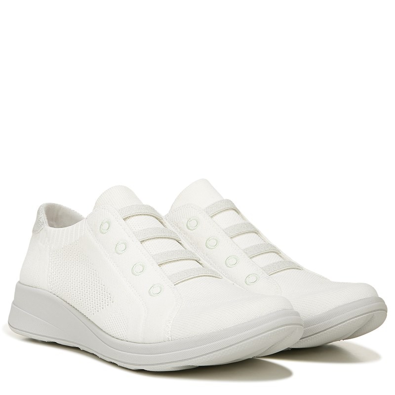 Bzees For Lifestride Women's Golden Knit Slip On Sneakers (Brilliant White) - Size 9.5 M