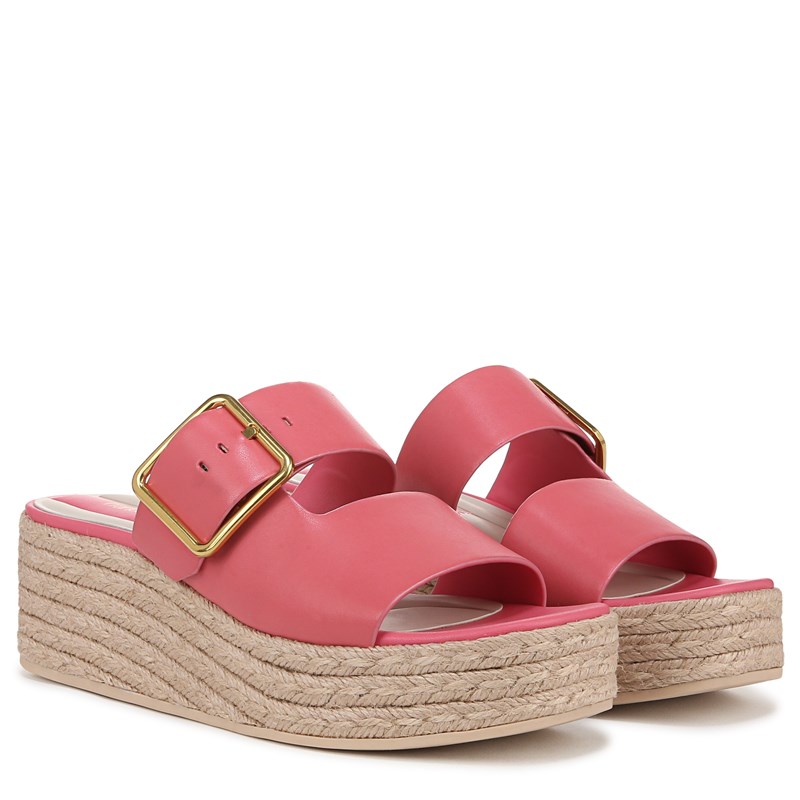 Franco Sarto Women's Taziana Espadrille Slide Sandals (Strawberry Pink Leather) - Size 10.0 M