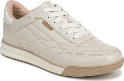 Women's Throwback Lace Sneaker - Champagne Beige Faux Leather