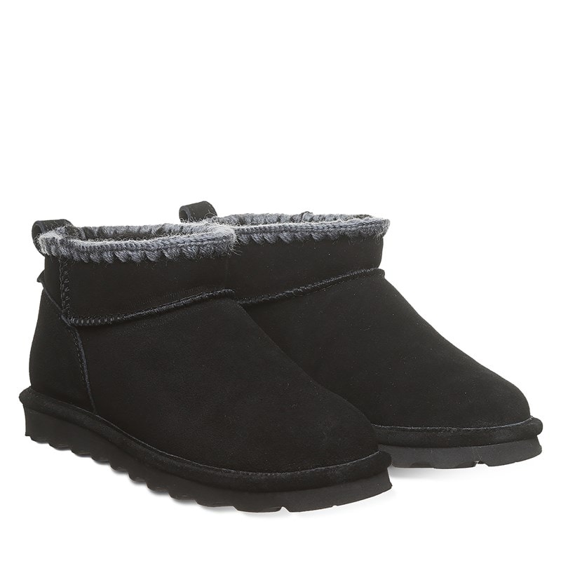 Bearpaw Women's Shorty Crochet Water Resistant Winter Boots (Black II) - Size 11.0 M