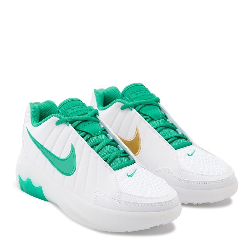 Nike Kids' Lebron Witness Vii Basketball Shoe Big Kid Shoes (White/Green) - Size 6.0 M