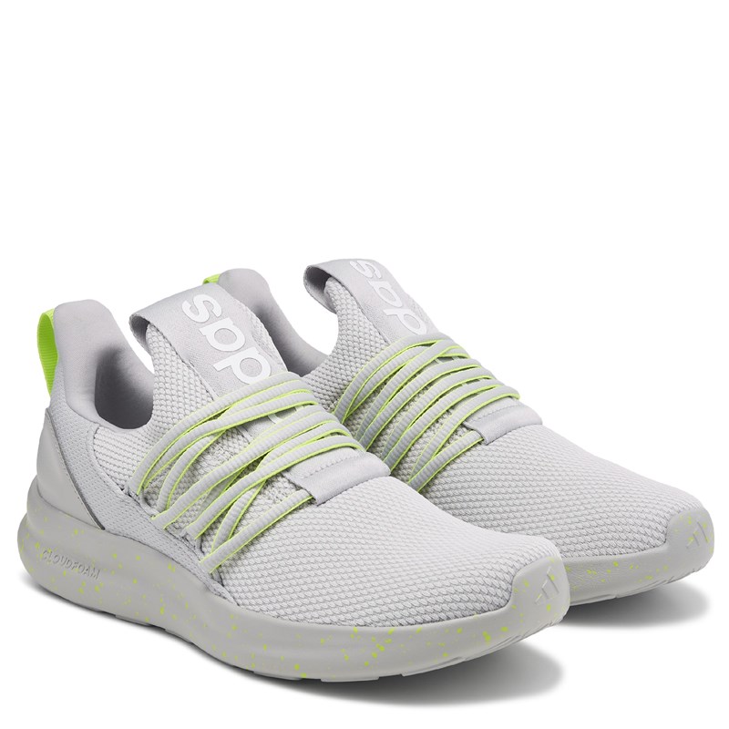 Adidas Men's Lite Racer Adapt 7.0 Slip On Sneakers (Grey/Lime) - Size 9.5 M