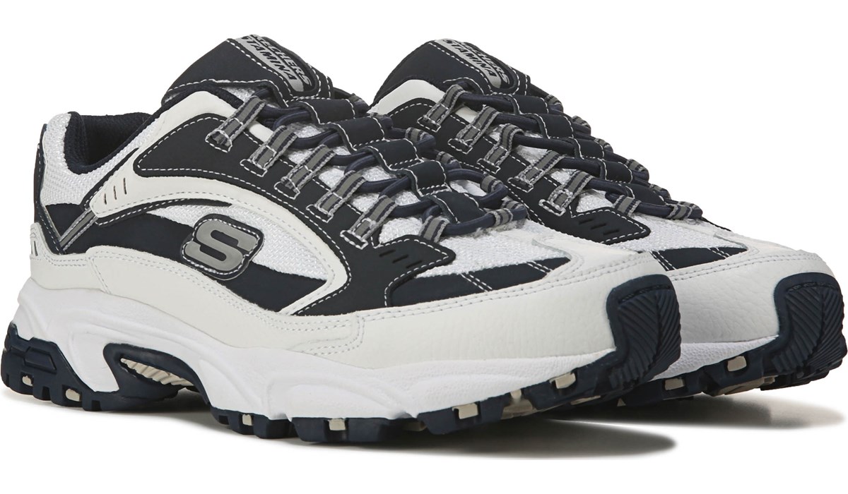skechers memory foam white sneakers