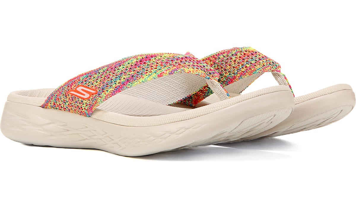 Skechers Women S On The Go 600 Paradise Sandal Beige Sandals Famous Footwear