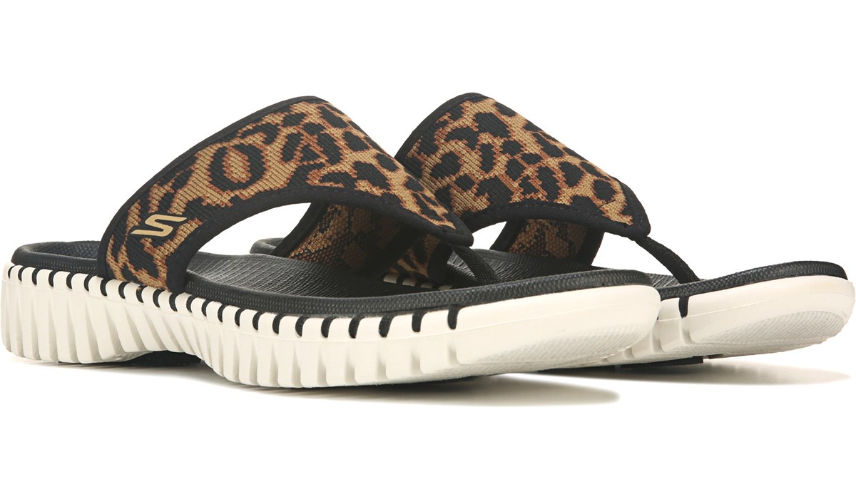skechers leopard print sandals