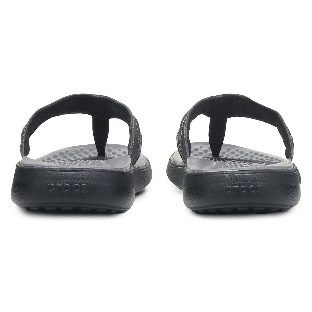 men's black croc flip flops