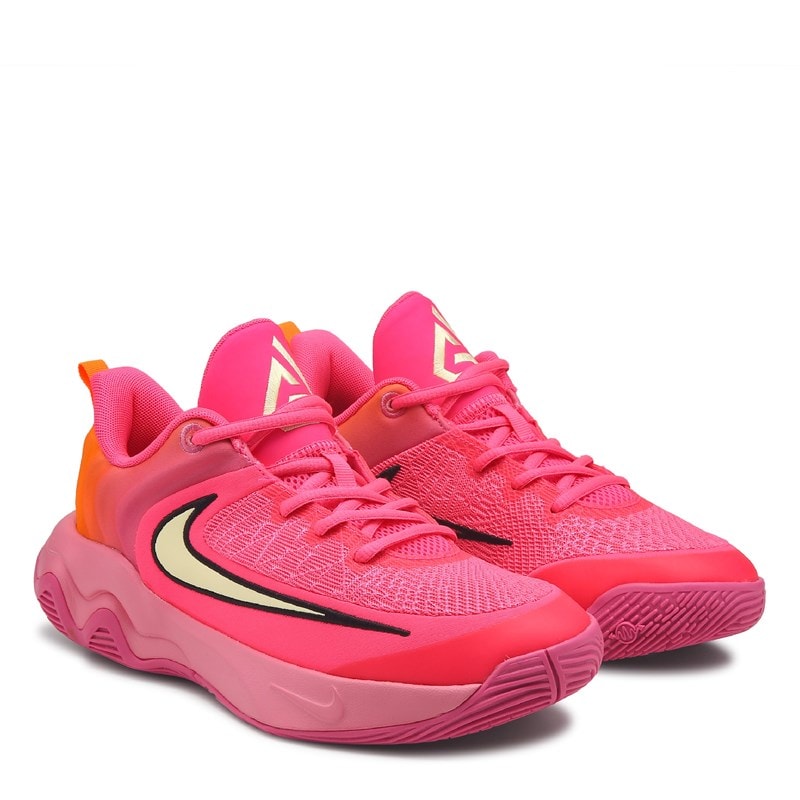 Nike Kids' Giannis Immortality 4 Basketball Shoe Big Kid Shoes (Hyper Pink/Yellow) - Size 5.5 M