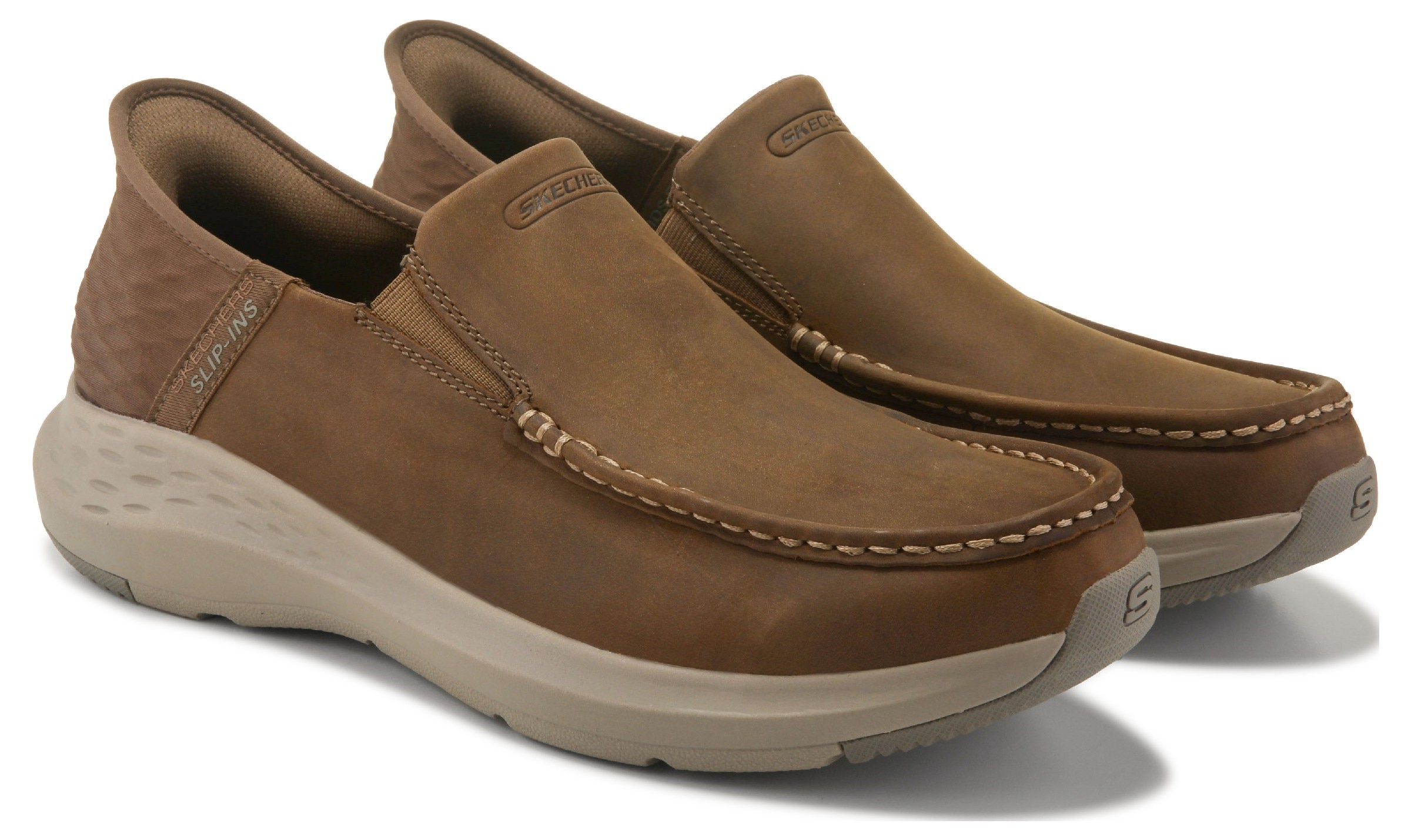 Skechers Men s Slip ins Oswin Leather Wide Slip On Famous Footwear