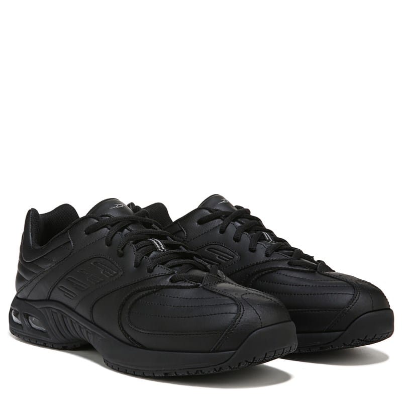 Dr. Scholl's Work Men's Cambridge II Slip Resistant Sneaker Shoes Black Leather DRTX 12.0 W