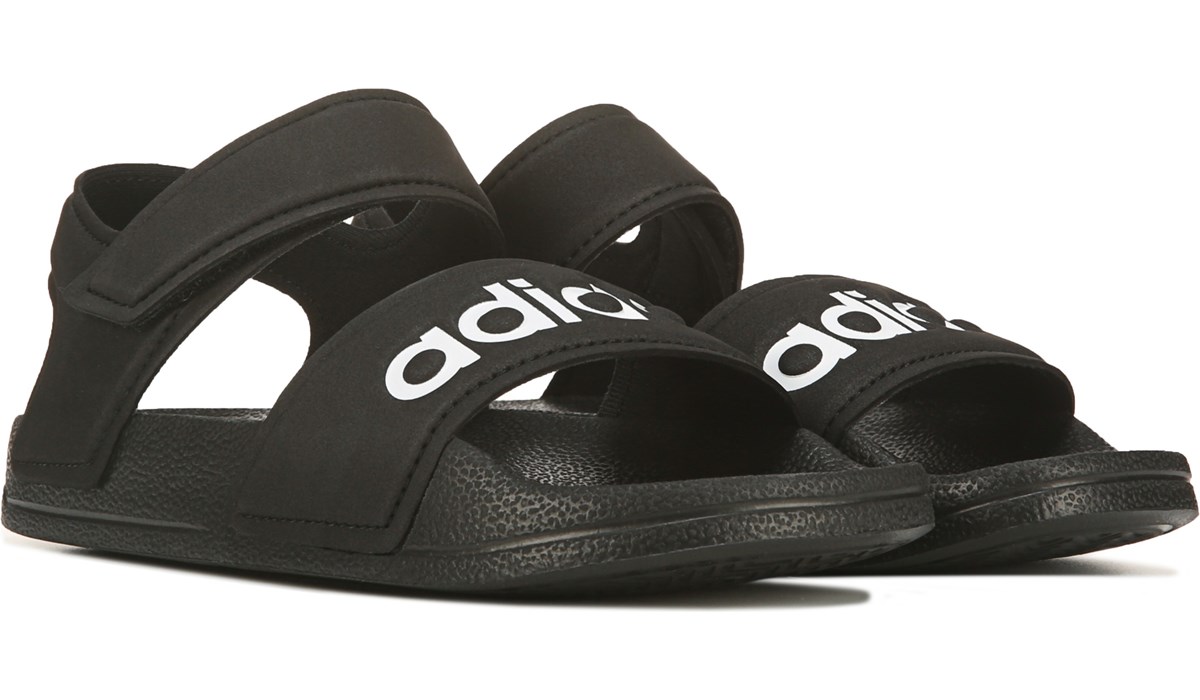 adidas Kids' Adilette Sandal Little/Big Kid Black, Sandals, Famous Footwear