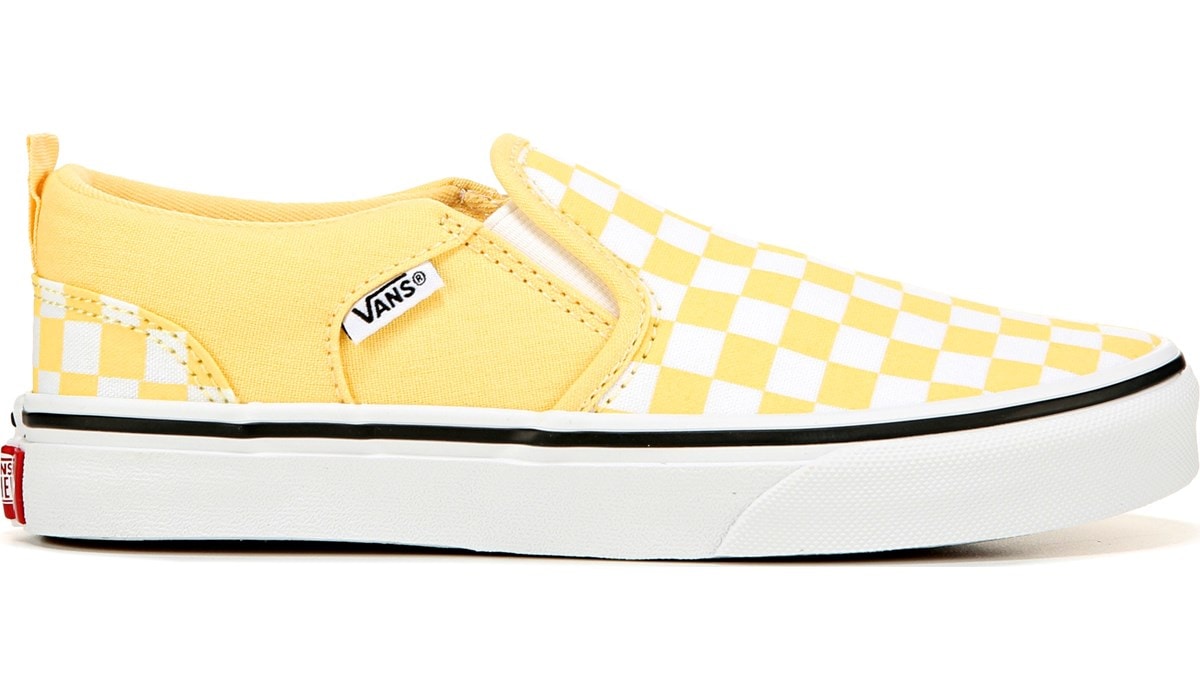 yellow checkered low top vans