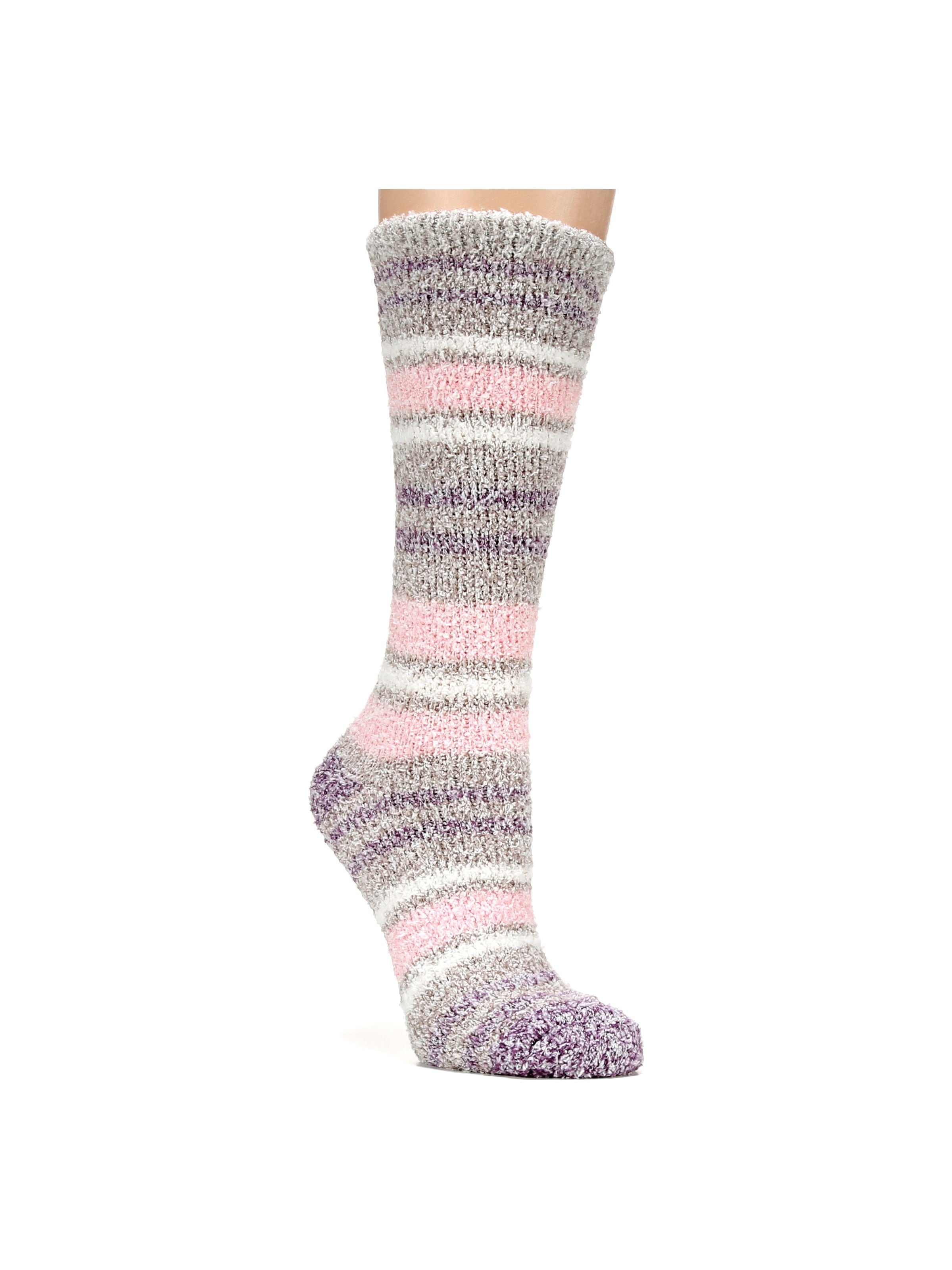 Bearpaw Mix Texture Color Block Knee High Socks for Women 