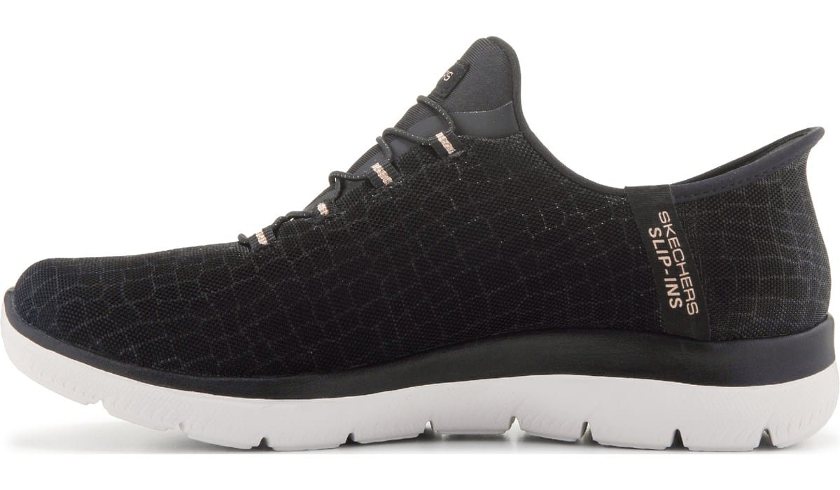 skechers rose gold slip on