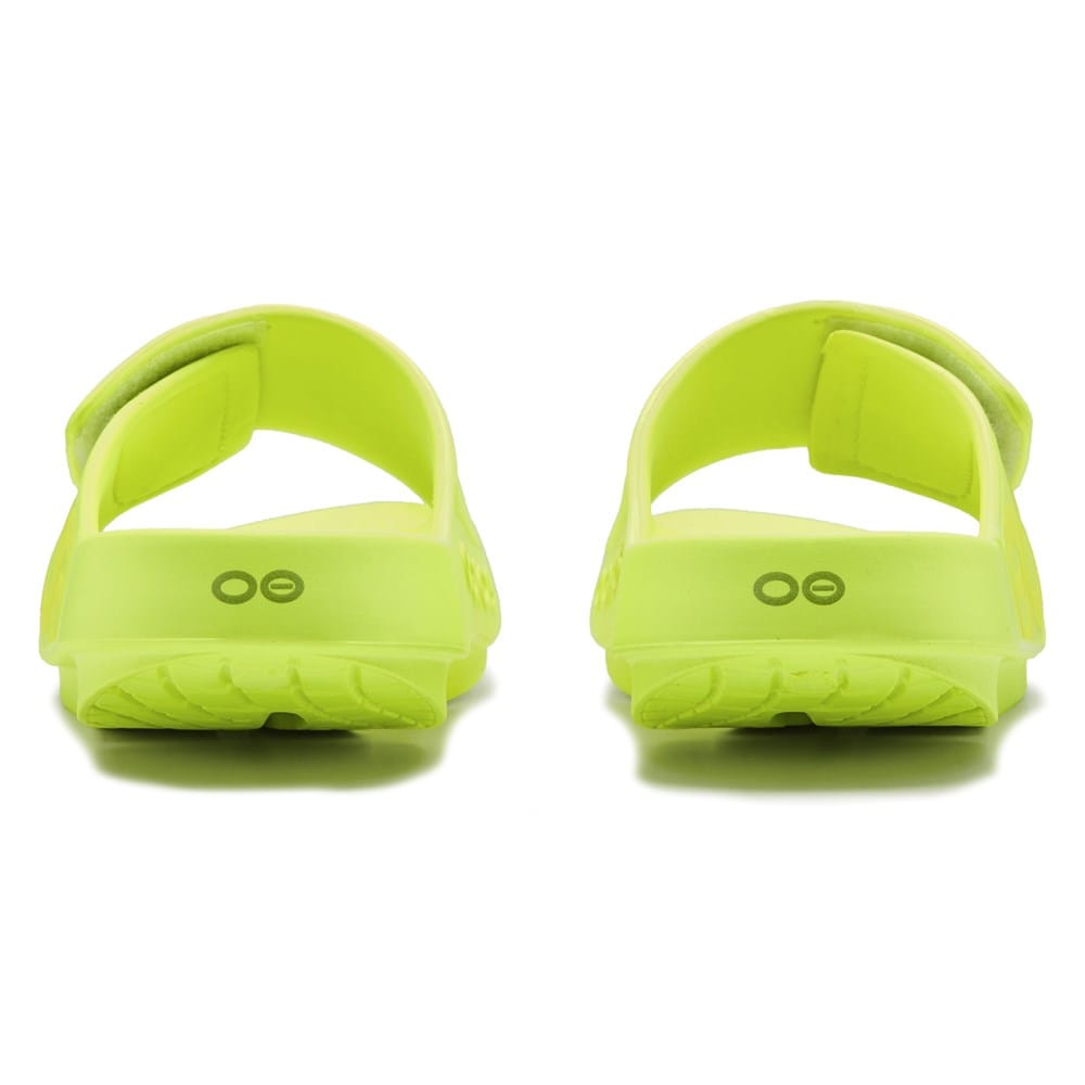 NWT Oofos Ooahh Soort Flex unisex slides- neon yellow/green M11/W13 OOFOS Men main image 3