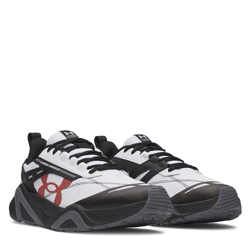 Under Armour Men's Charged Commit Tr 5 Training Shoes (White / Black / Venom Red) - Size 10.0 M