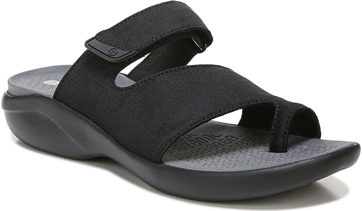 Bzees Women's Carry On Medium/Wide Toe Loop Slide Sandal | Famous Footwear