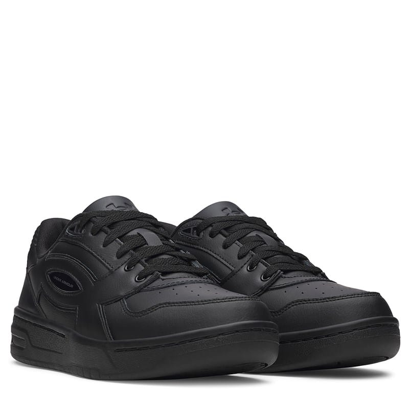Under Armour Men's Flex Leather Sneakers (Black / Black / Gray) - Size 7.0 M