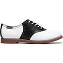 Black/White Leather