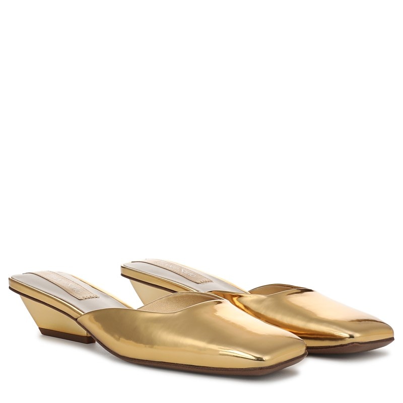 Franco Sarto Women's Nicola Mule Shoes (Orca Gold Faux Leather) - Size 7.5 M