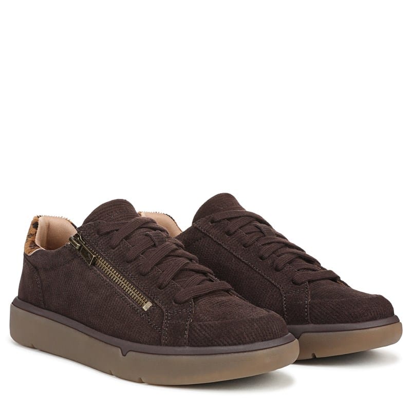 Vionic Women's City Walk Axs Sneakers (Chocolate Ganache Suede) - Size 8.5 M