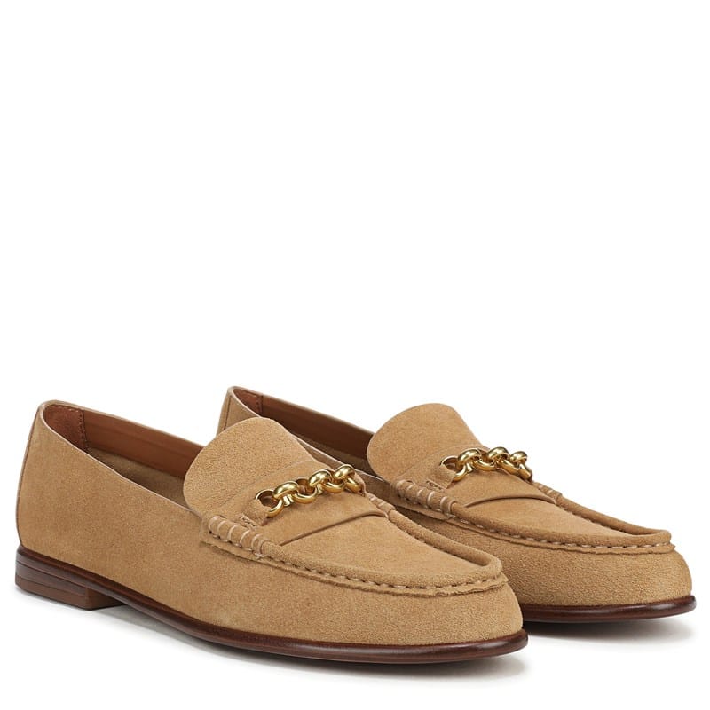 Franco Sarto Women's Maris Bit Loafers (Warm Camel Brown Suede) - Size 6.5 W