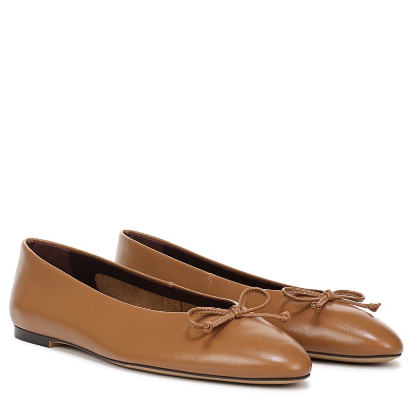 Franco Sarto Women's Rosalee Ballet Flat Shoes (Caramel Brown Leather) - Size 10.0