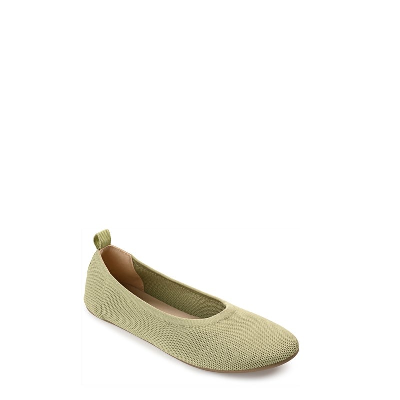 Journee Women's Jersie Flat Shoes (Olive Fabric) - Size 6.0 M